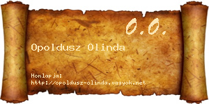 Opoldusz Olinda névjegykártya